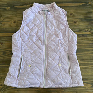 FUINLOTH Lavender Quilted Vest Women's M Lightweight Puffer Outerwear
